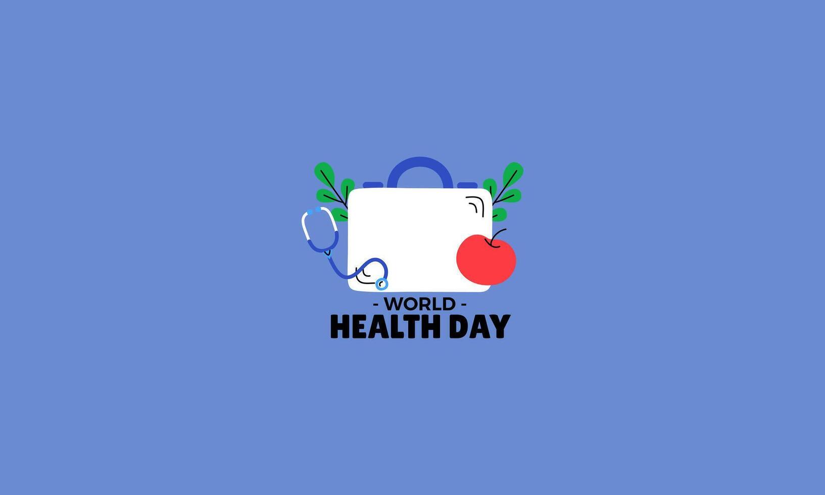 world health day banner vector illustration flat design