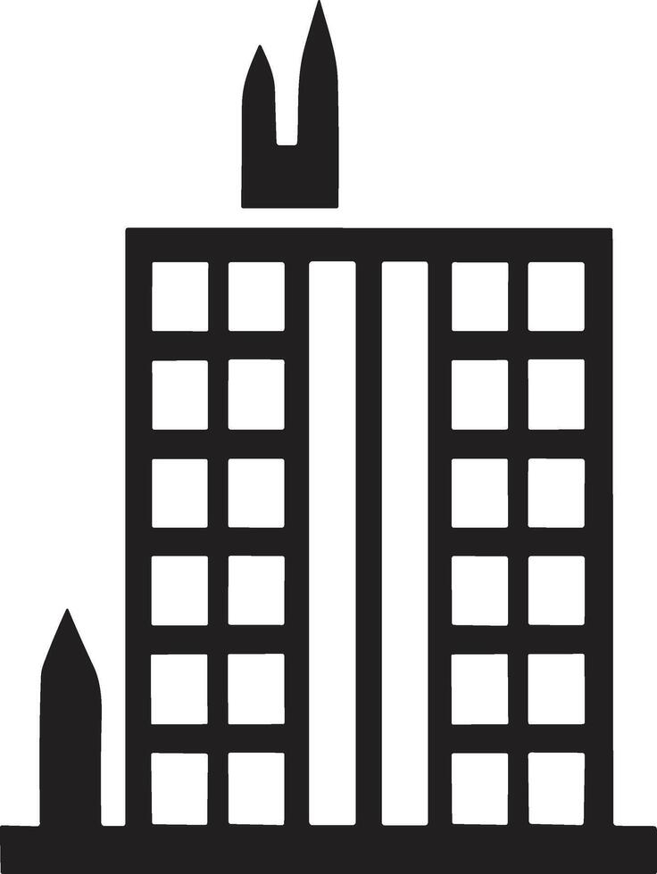 houses and skyscrapers logo or badge in Vintage style vector