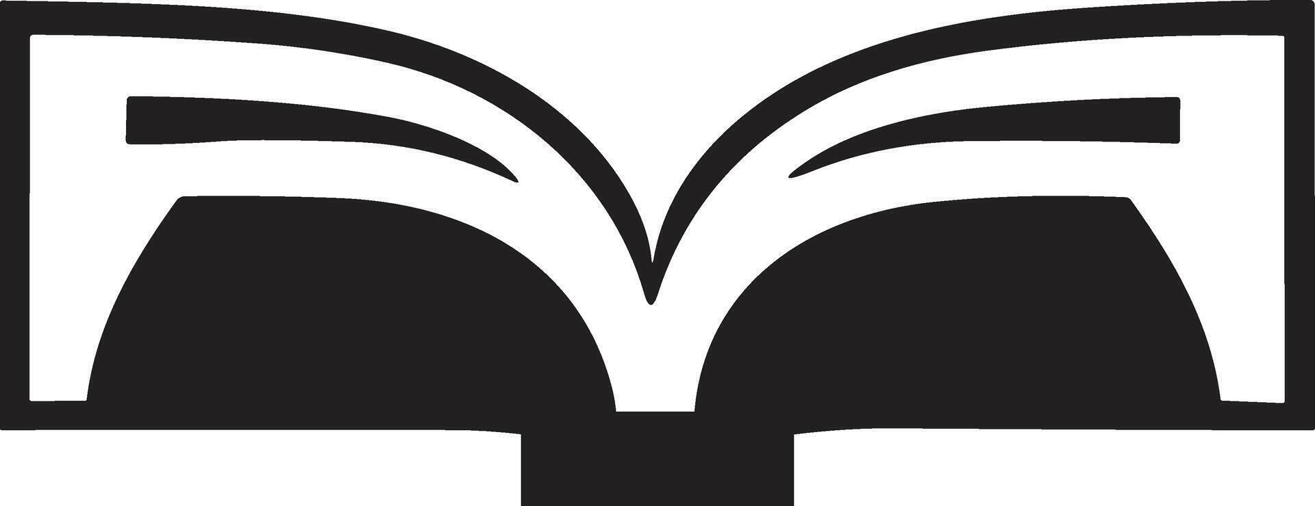 open book logo or badge in bookstore concept in Vintage or retro style vector