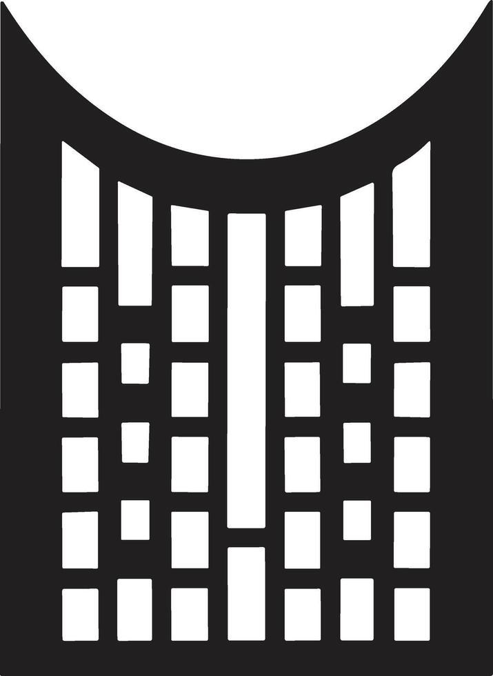 houses and skyscrapers logo or badge in Vintage style vector