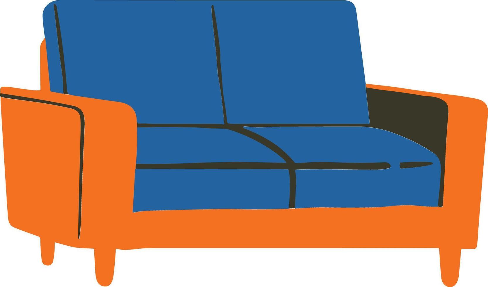 couch flat style isolate on background vector