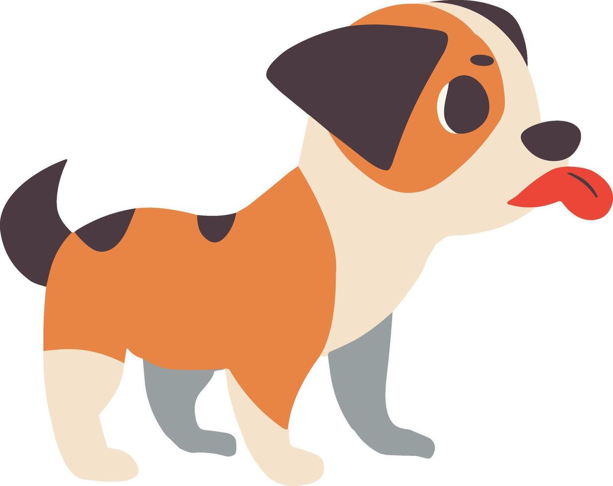 beagle perro plano estilo aislado en antecedentes vector