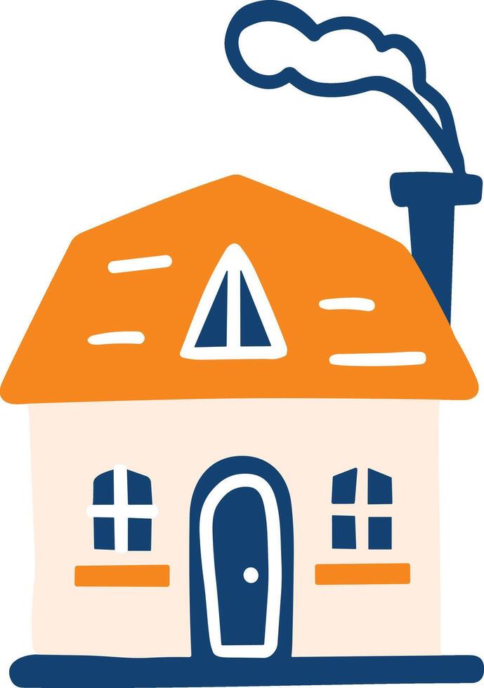Home flat style isolate on background vector