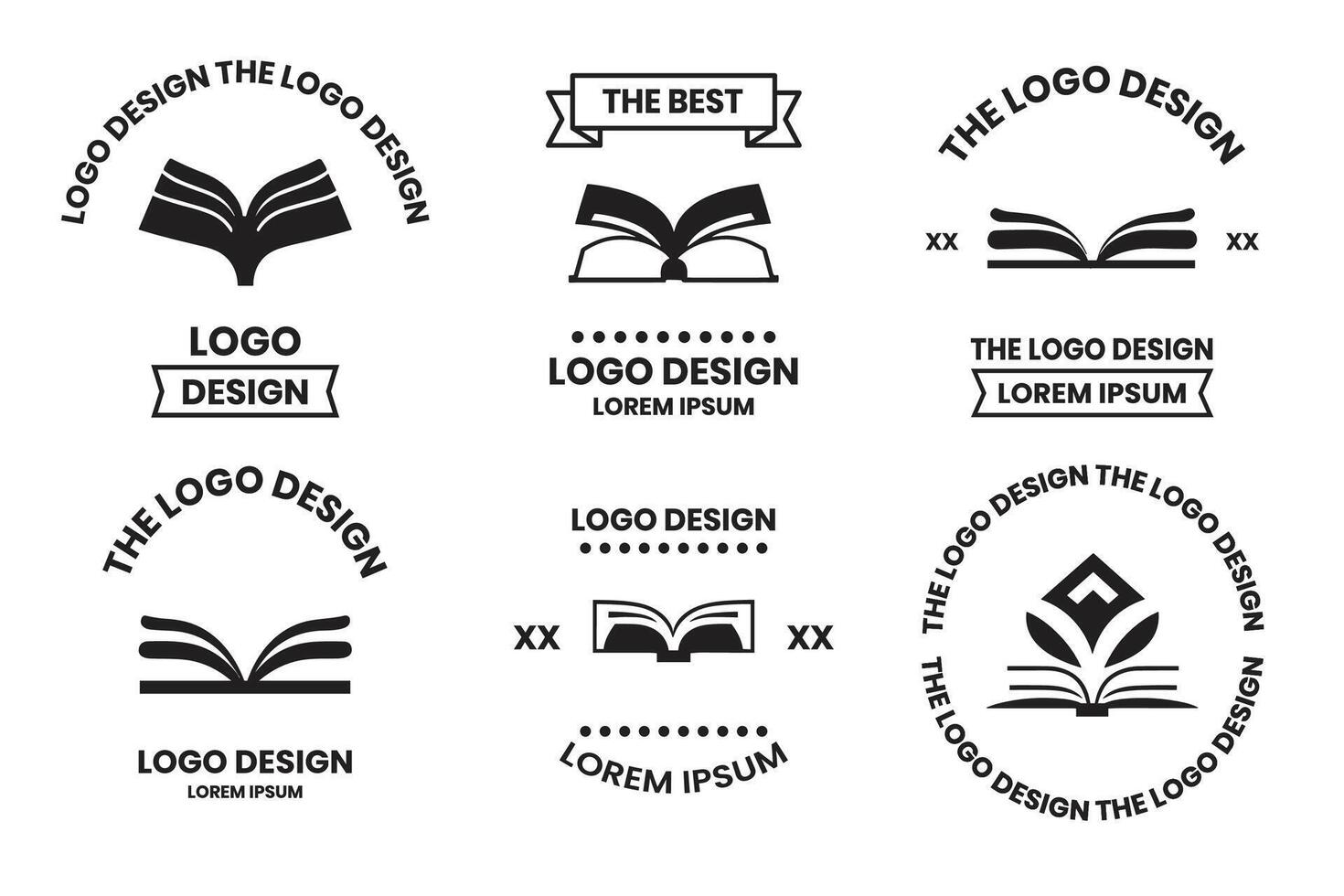 librería o los anteojos tienda logo o Insignia en librería concepto en Clásico o retro estilo vector