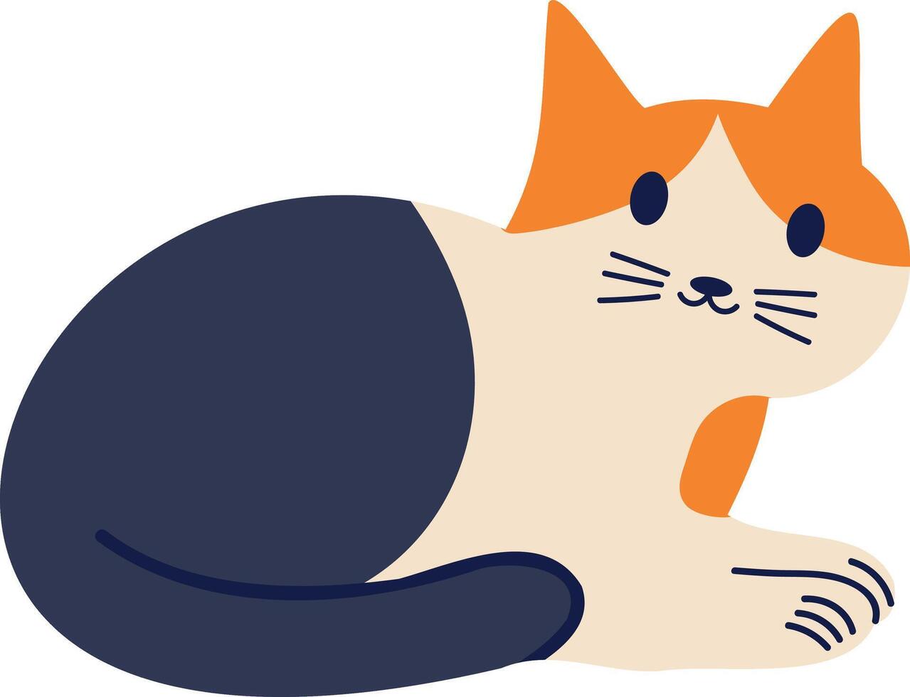 cat flat style isolated on background vector