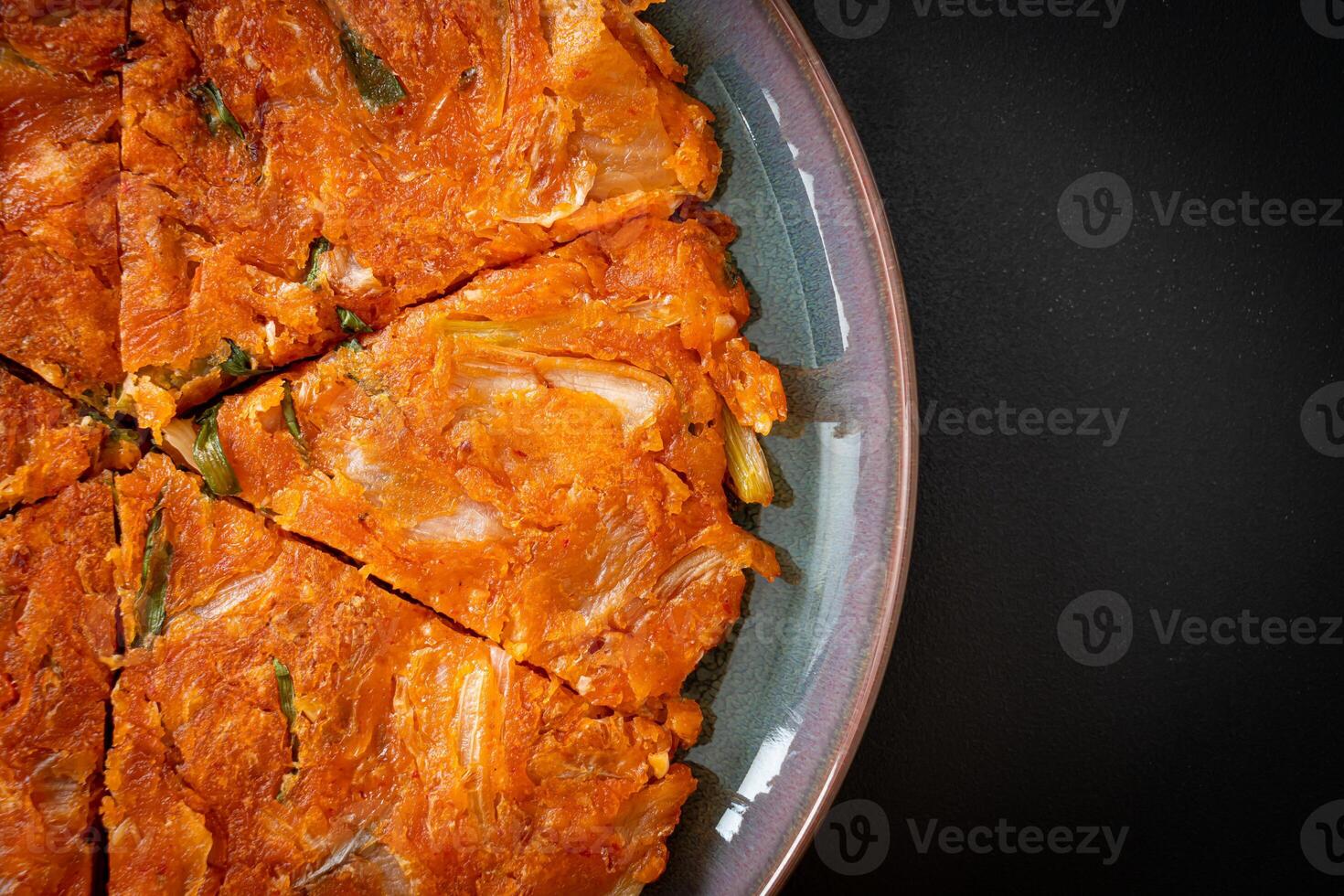 Korean Kimchi pancake or Kimchijeon photo