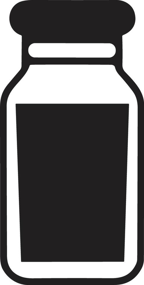 Bottle or jar logo or badge in Vintage style vector