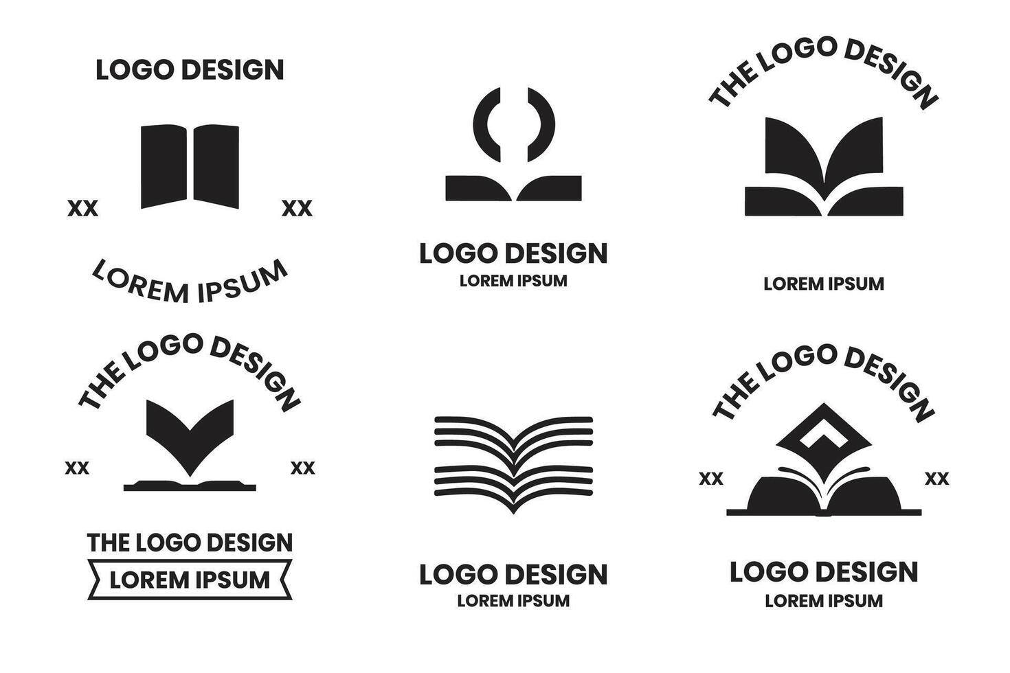 Bookstore or eyeglasses shop logo or badge in bookstore concept in Vintage or retro style vector