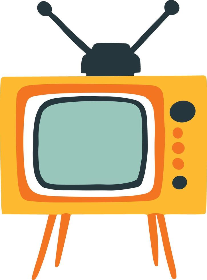 isolate television flat style on background vector