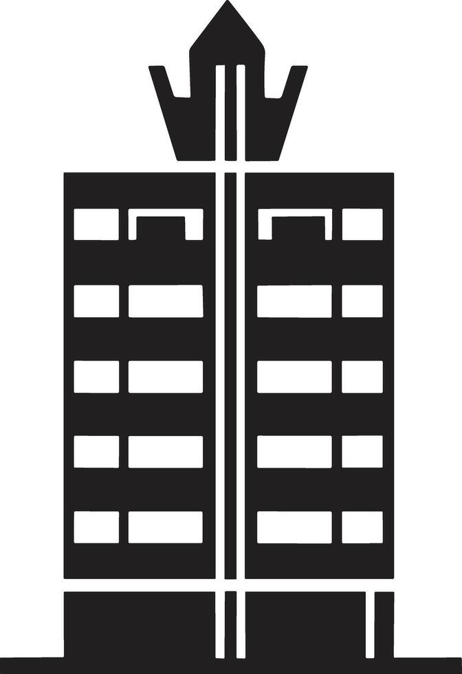 houses and skyscrapers logo or badge in Vintage style vector