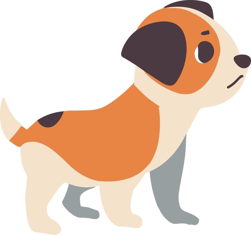 beagle dog flat style isolated on background vector