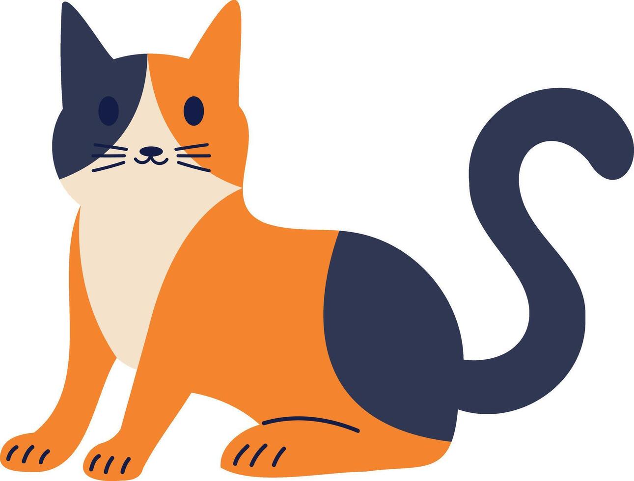 gato plano estilo aislado en antecedentes vector