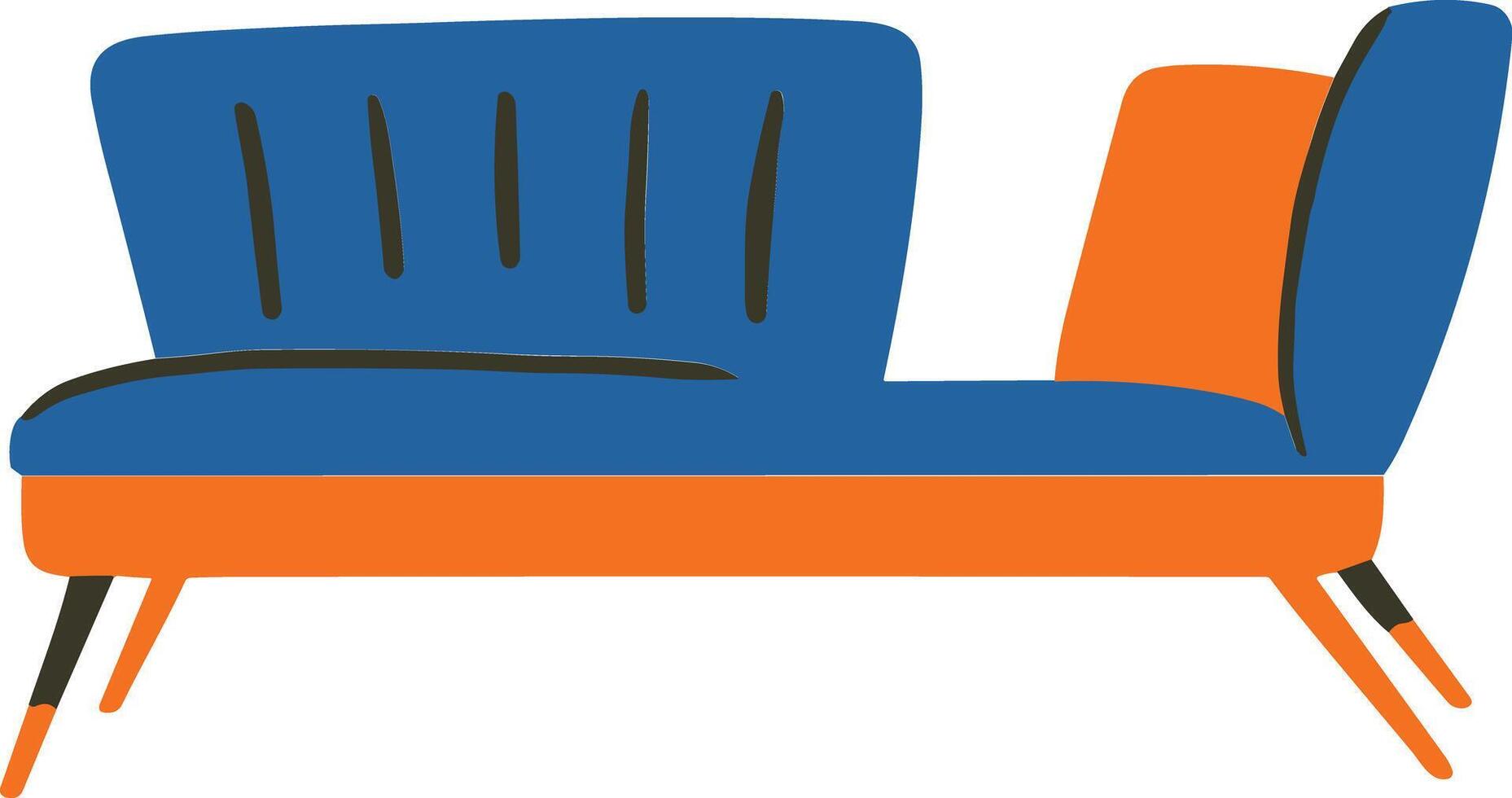 couch flat style isolate on background vector