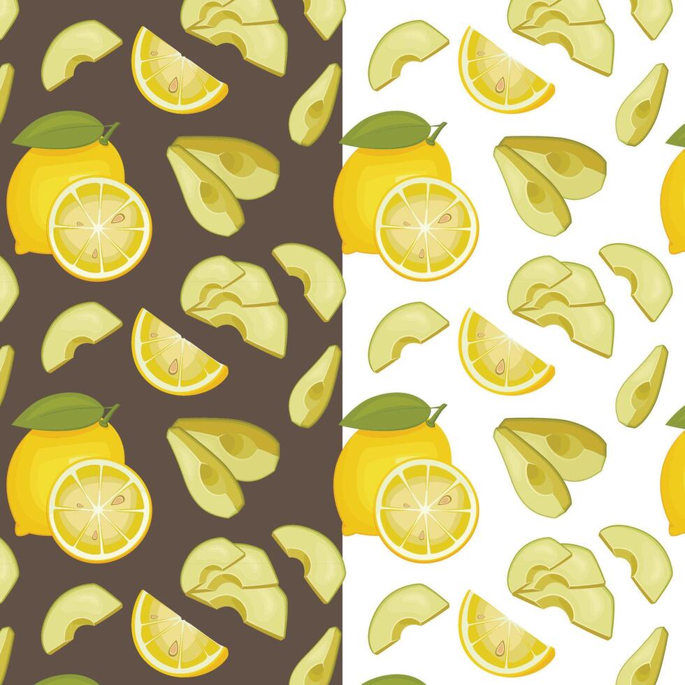 Colorful Seamless Pattern with fresh fruits. Seamless pattern with citruses. Food Pattern. Fruits Background. Mixed fruits Pattern. Kitchen vibrant design. Hand drawn vector illustration