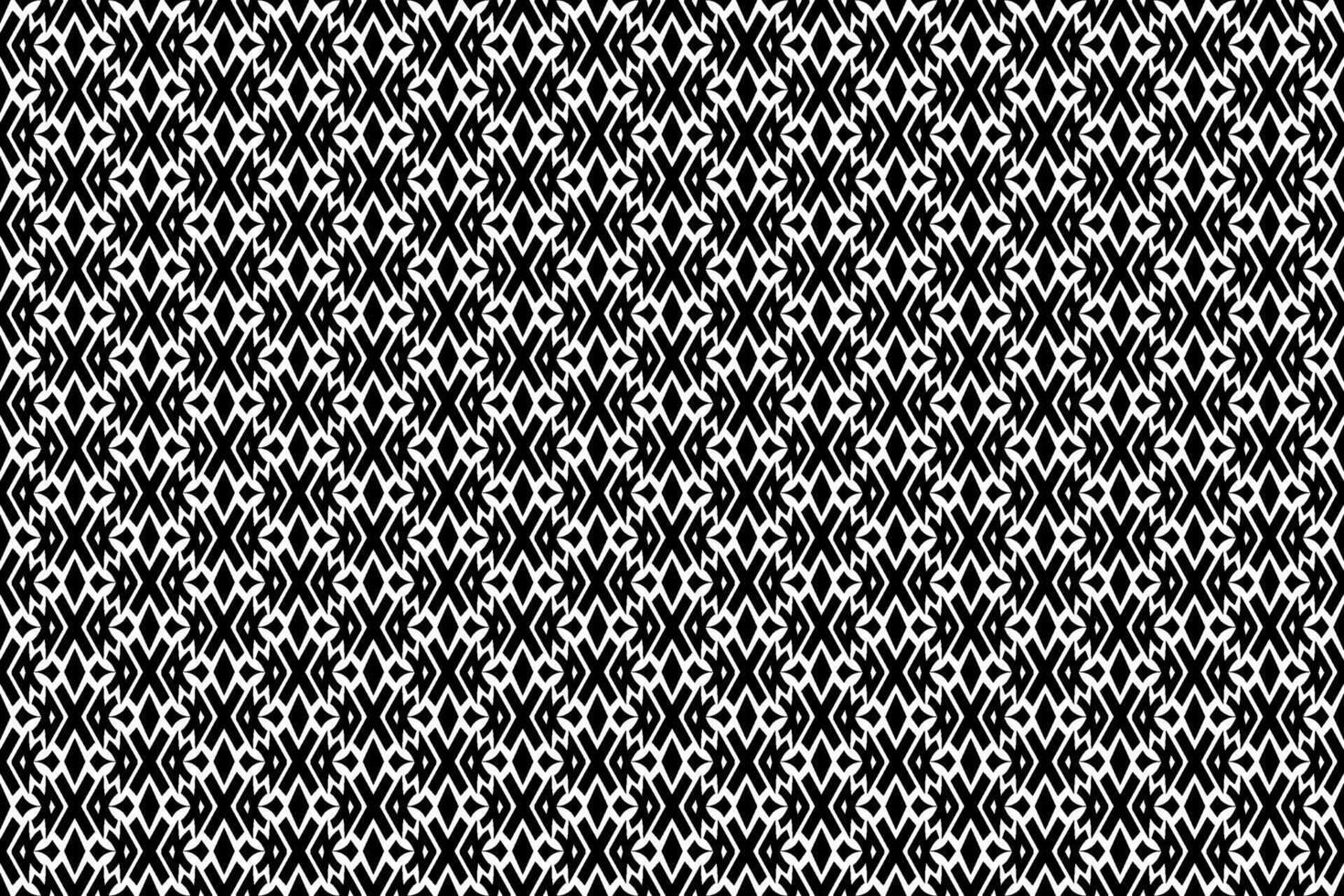 Abstract seamless mosaic pattern with repeating elements. Black and white monochrome textured pattern with geometric elements vector