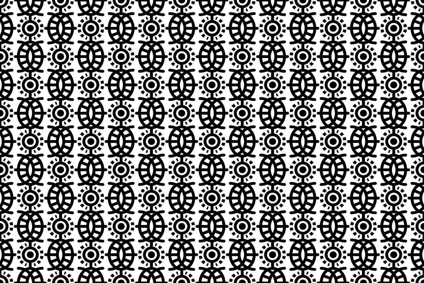 Abstract seamless mosaic pattern with repeating elements. Black and white monochrome textured pattern with geometric elements vector