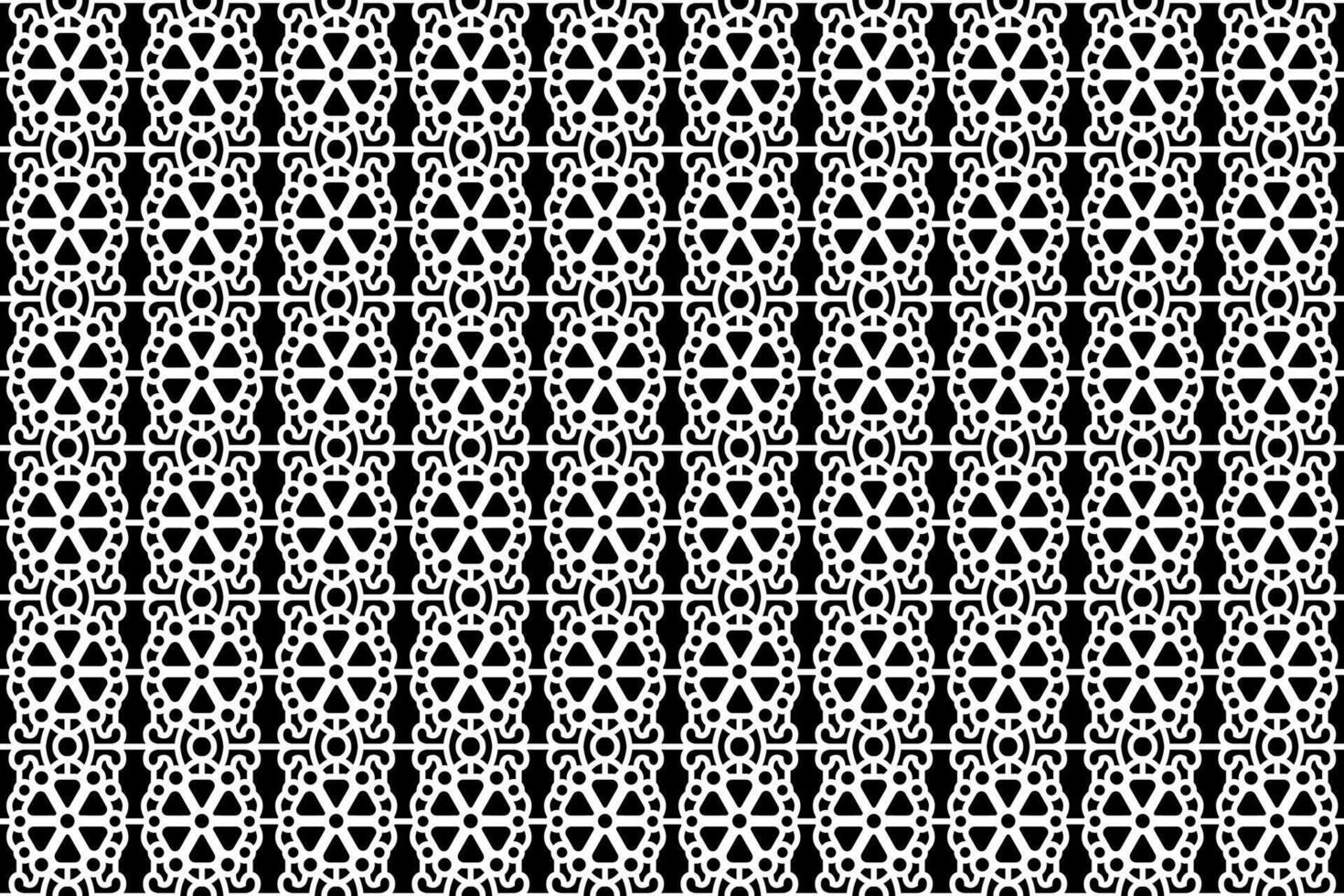 Abstract seamless black and white floral pattern. Lace, trim, line art pattern with floral elements. vector