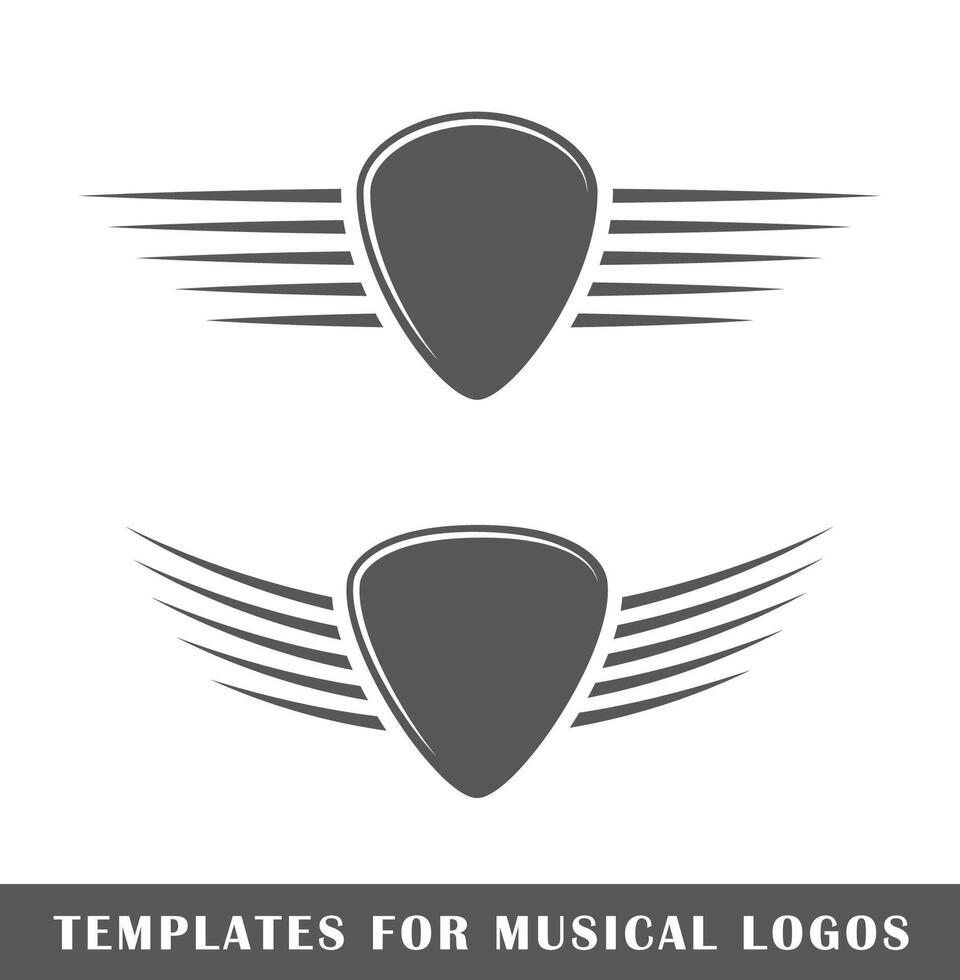Templates for music labels vector