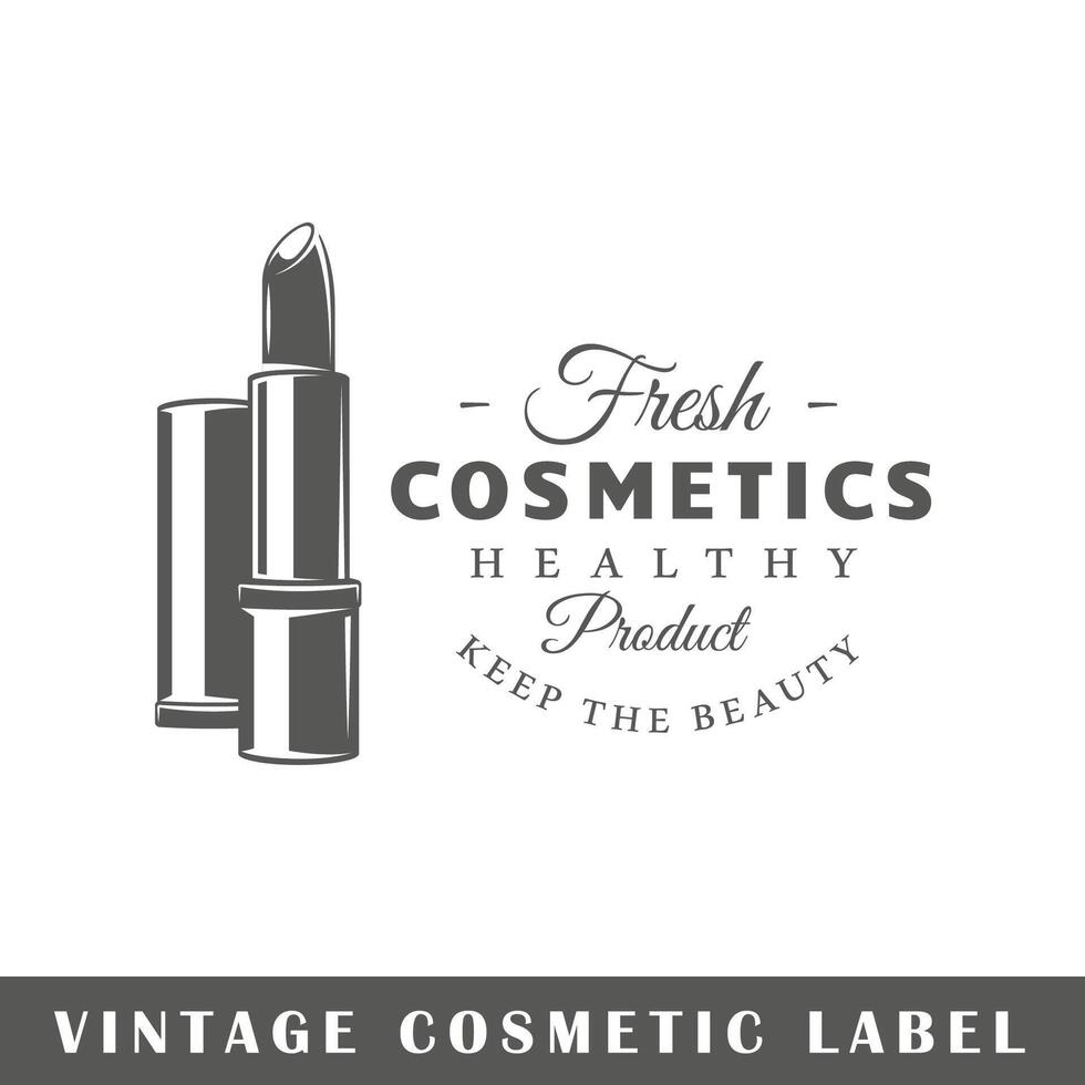Cosmetic label isolated on white background vector