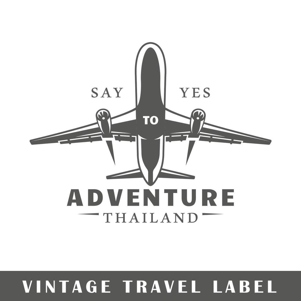 Travel label isolated on white background vector