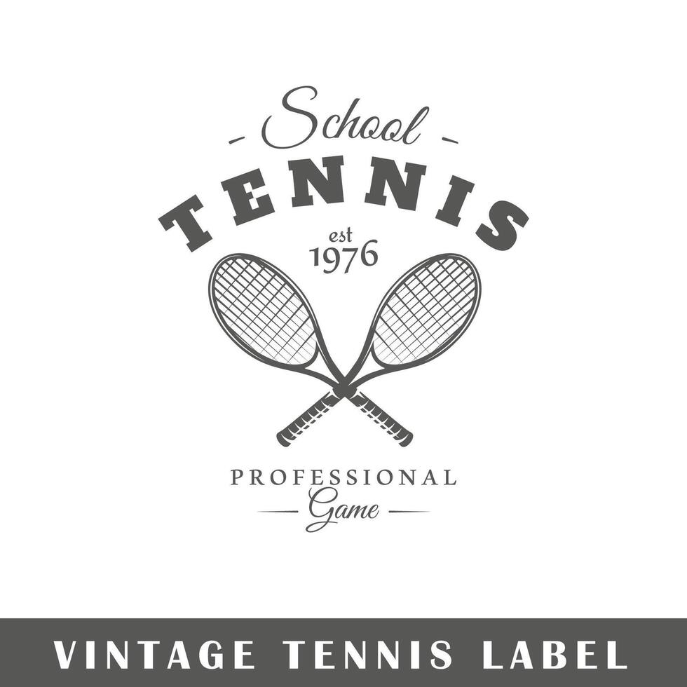 Tennis label isolated on white background vector