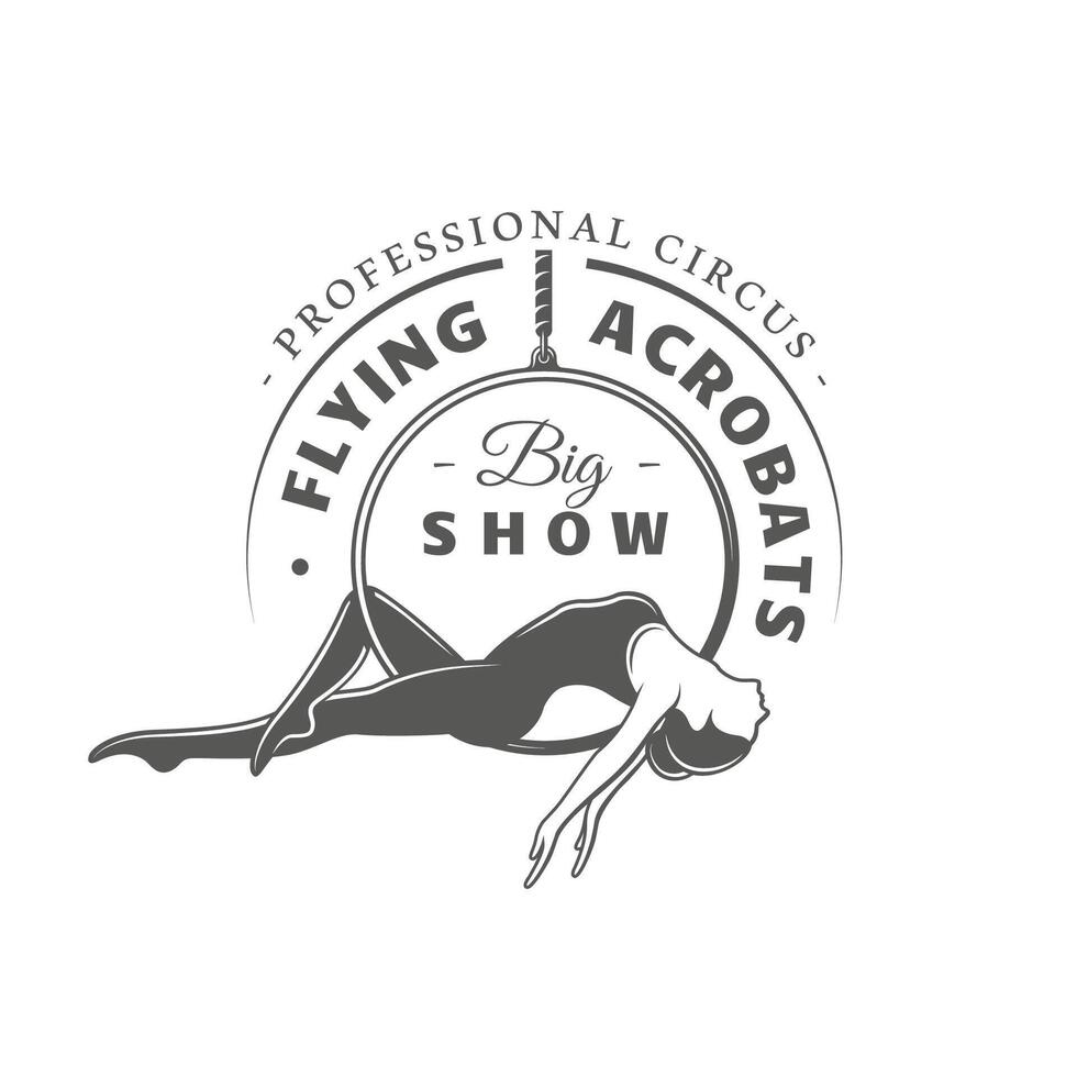 Circus label isolated on white background vector