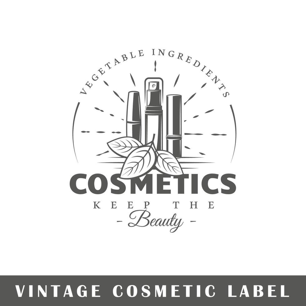 Cosmetic label isolated on white background vector