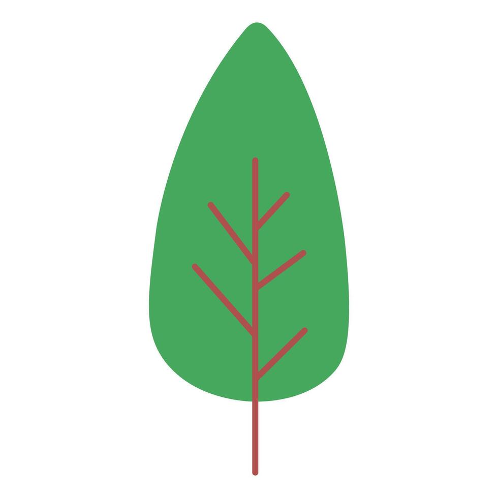 verde árbol. vector plano icono