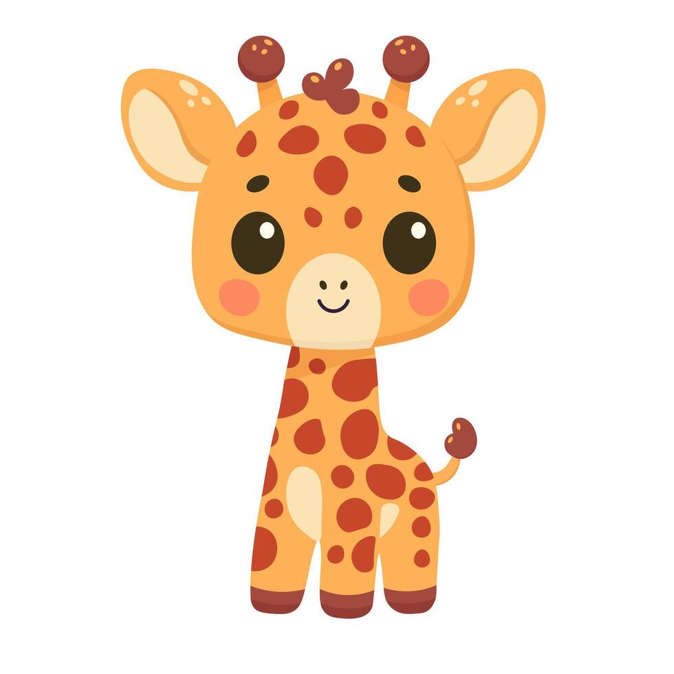 Cute giraffe. Vector baby illustration