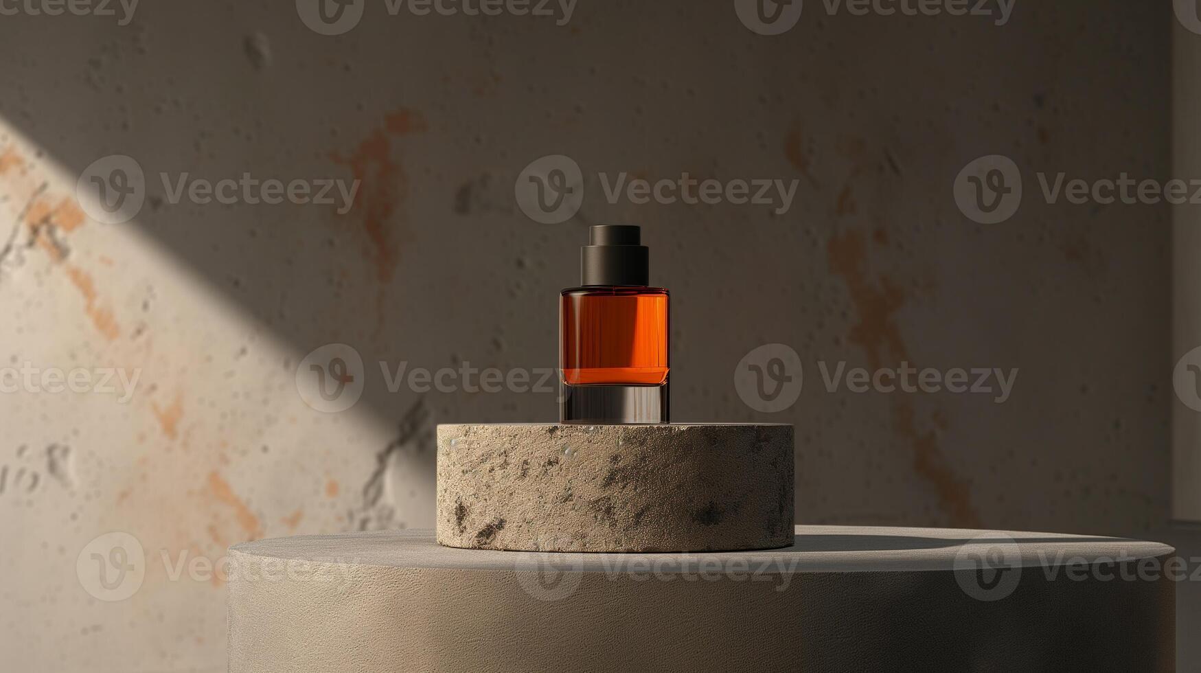 product shot of minimal swiss perfume bottle photo