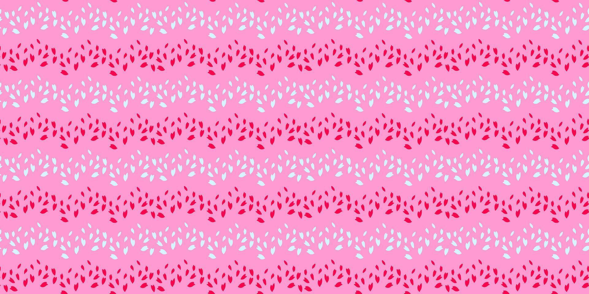 de moda vistoso rosado sin costura modelo con a rayas zigzag en un punto. creativo sencillo antecedentes con líneas y textura puntos, gotas, lugares. vector mano dibujado bosquejo forma. diseño para moda, textil