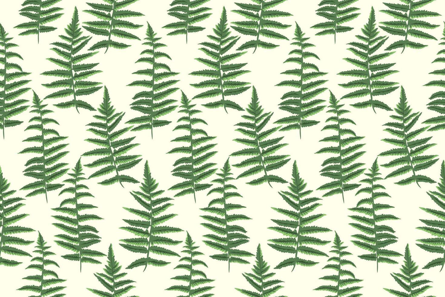 Seamless pattern with abstract shapes branches leaves ferns. Stylized green garden plants leaf patterned on a light background. Vector hand drawn sketch. Collage for designs, printing