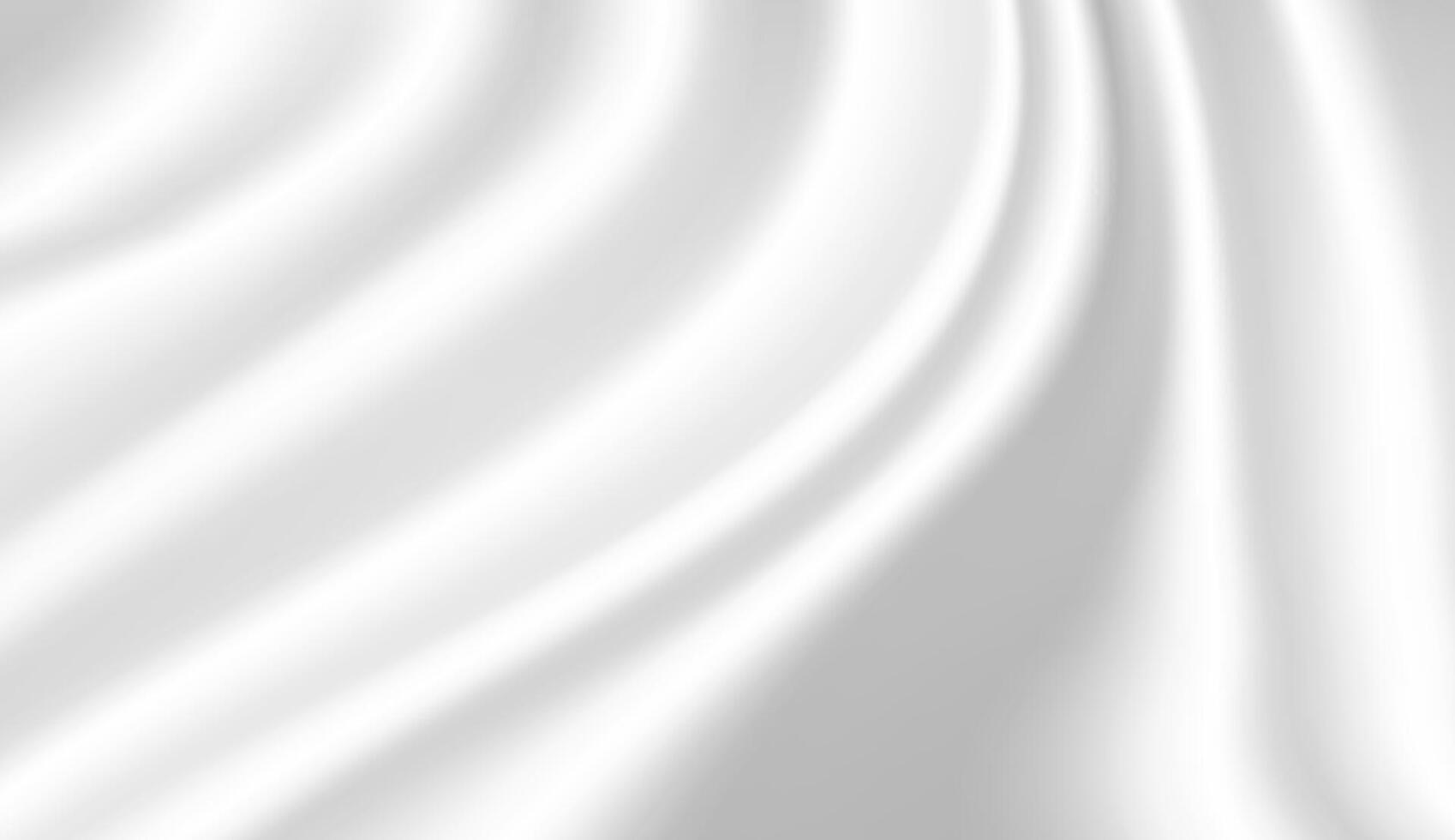 Abstract background, luxurious white fabric or fluid waves or folds of satin silk background. White silk fabric. vector