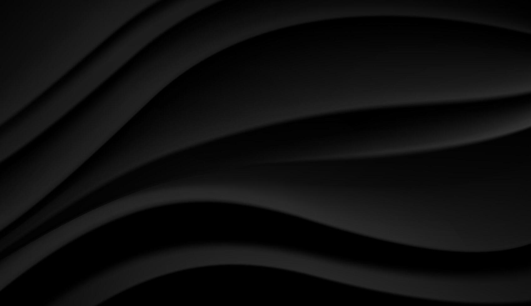 Black abstract background with flowing patterns, dark tones, vector illustration.