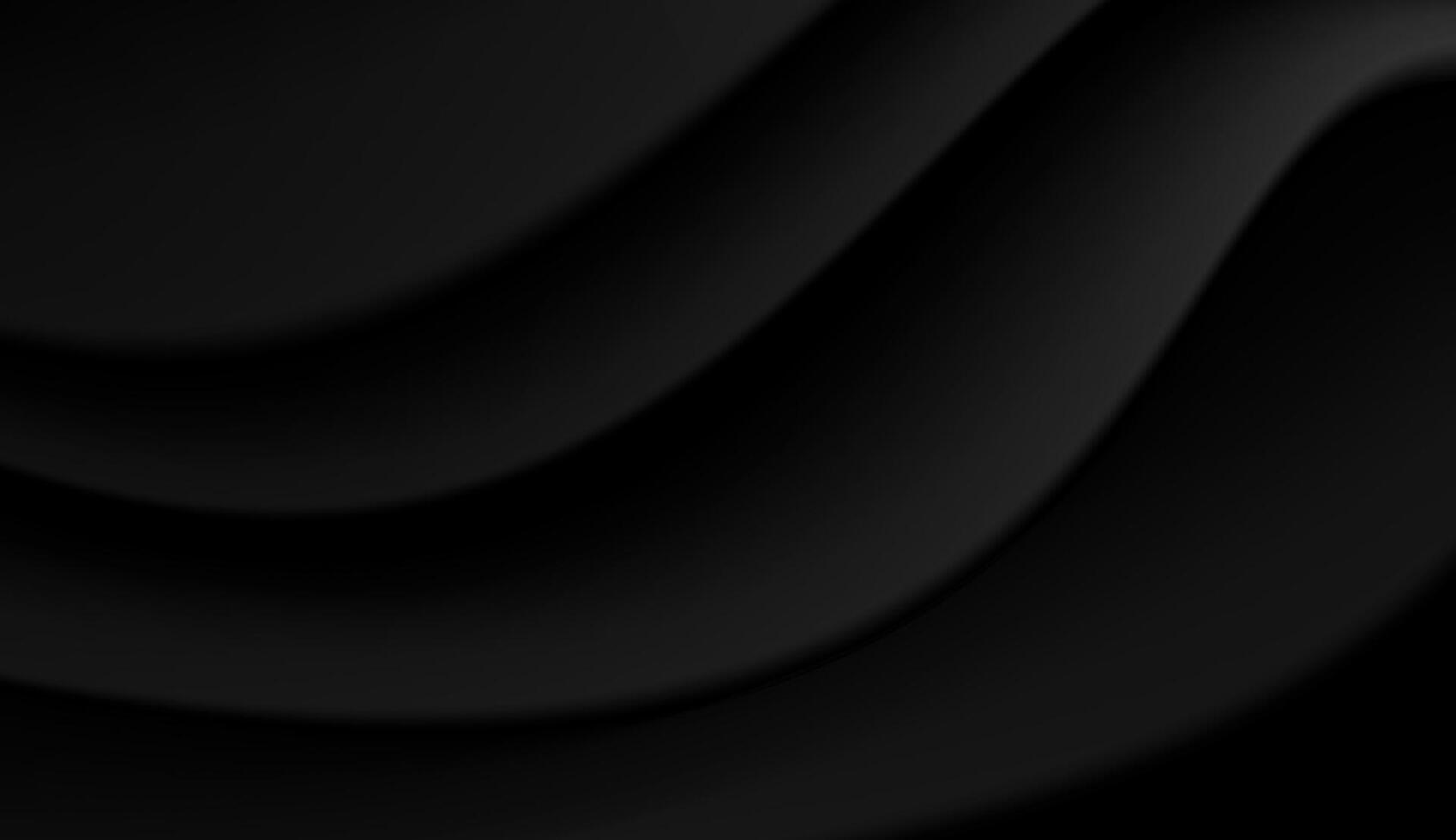 Black abstract background with flowing patterns, dark tones, vector illustration.
