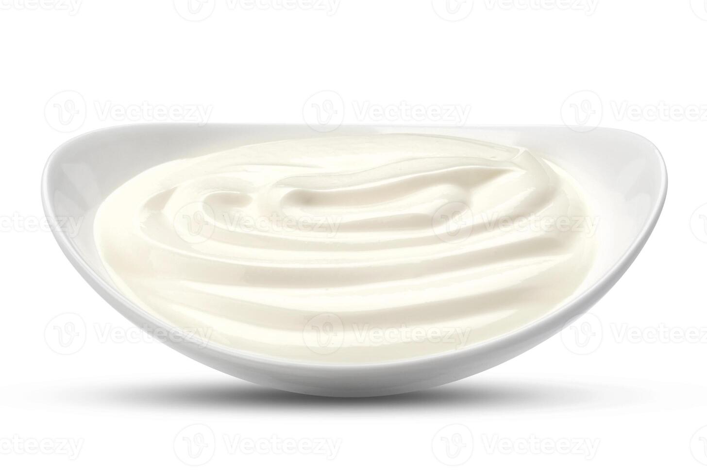 Greek yogurt isolated on white photo