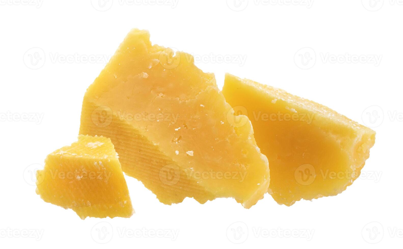 Parmesan cheese isolated on white background with clipping path photo