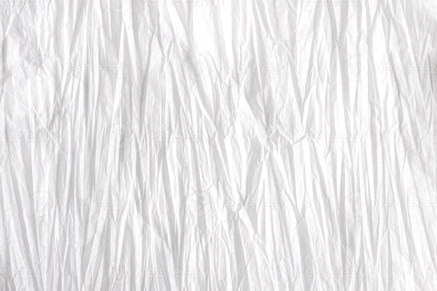 White crumpled paper background photo