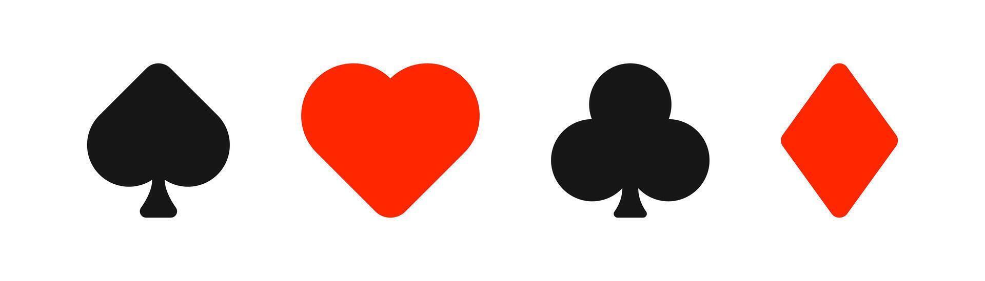 Poker card icon. Casino card game symbol. Gambling game. Vector sign.