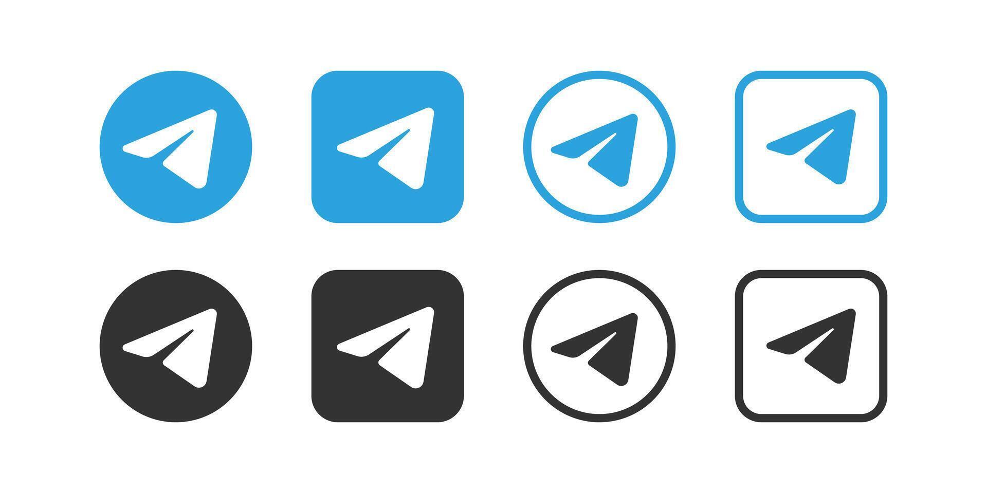 Telegram logotype. Popular social media application. Service for communication. App for speak and watch news. Editorial vector. vector