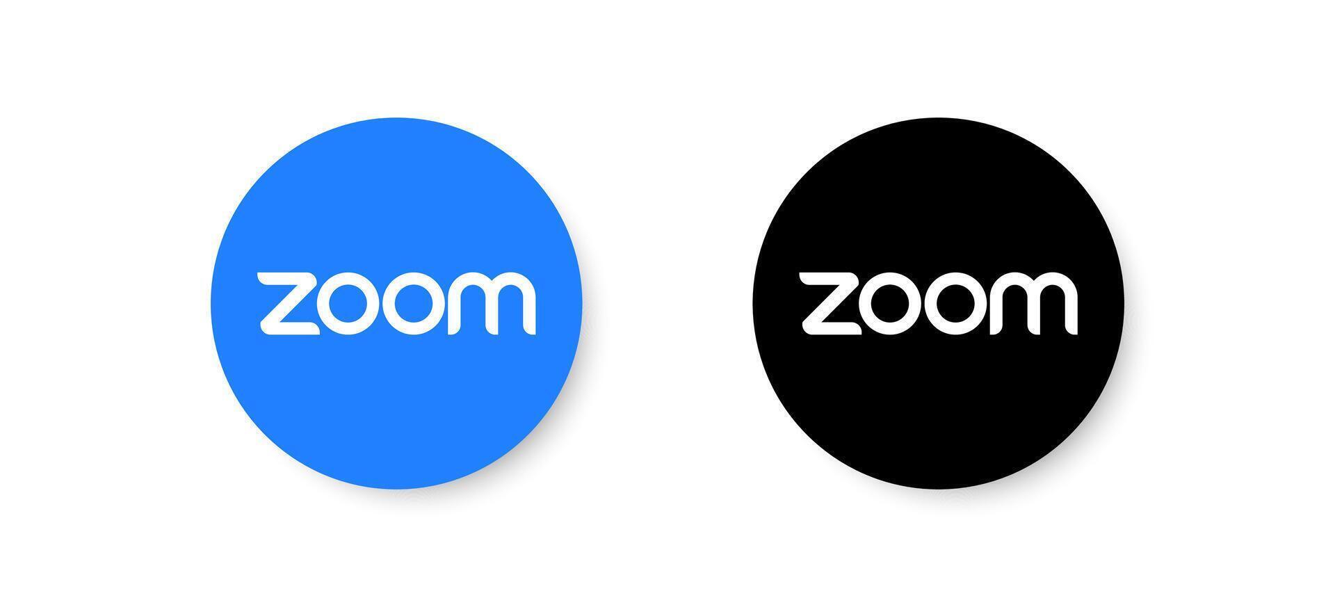 Circle Zoom logotype icon. Social media app. Network application. Popular editorial brand. Vector illustration.