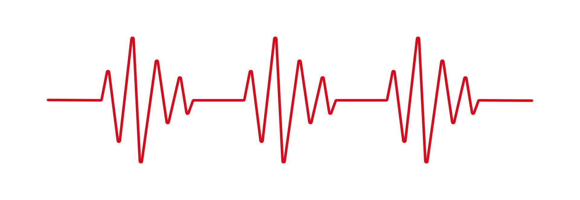 Cardiogram heart rhythm icon. Line heart pulse sign. Cardiology wave. Medicine graphic. Vector illustration.