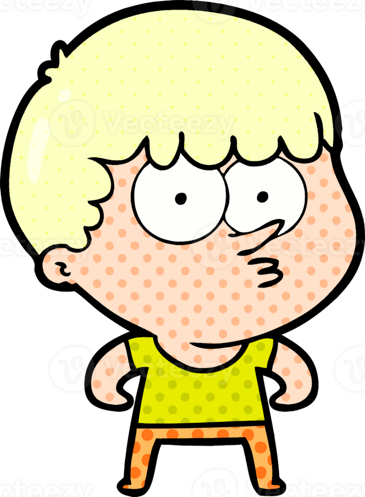 cartoon curious boy png