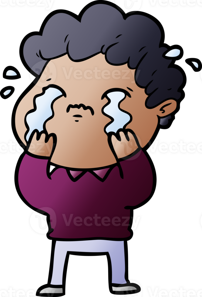 cartoon man crying png