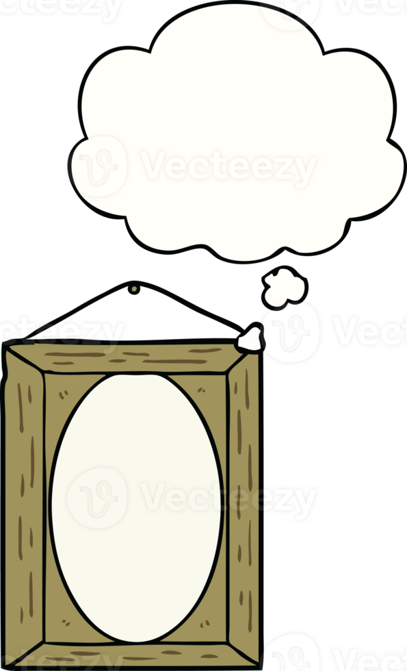 picture frame with thought bubble png