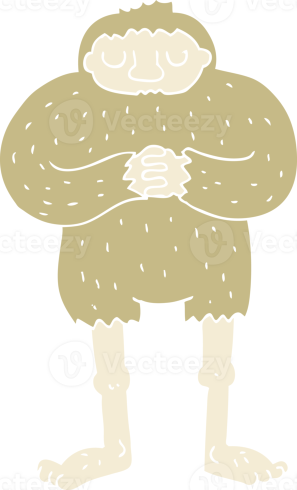 flat color style cartoon bigfoot png