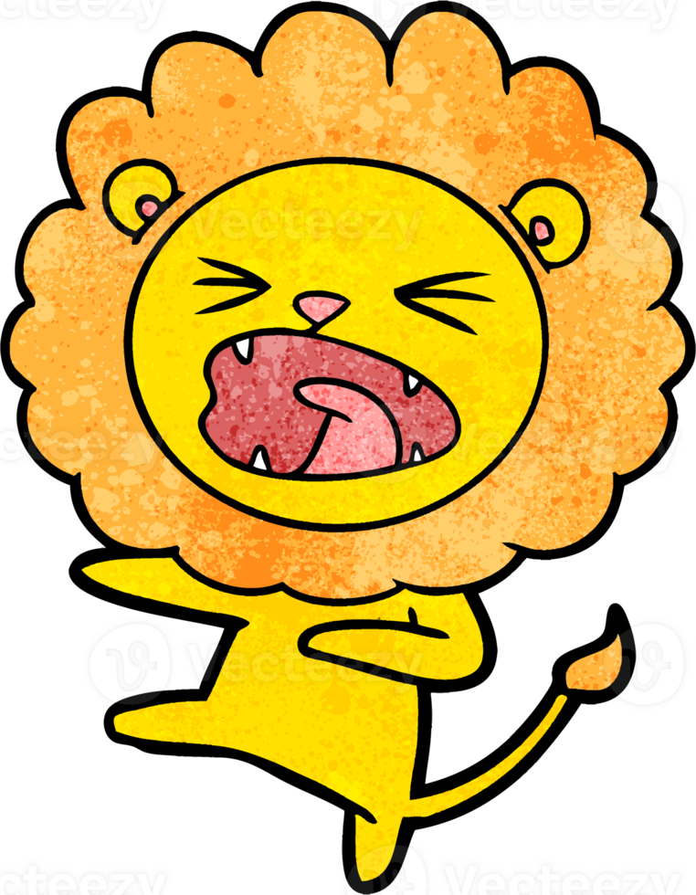 cartoon angry lion png