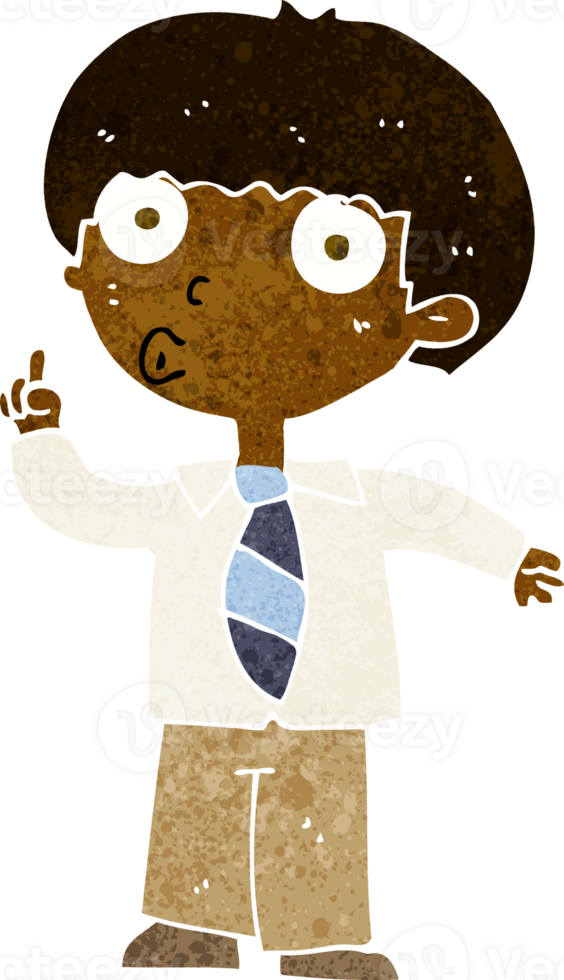 cartoon school boy with question png