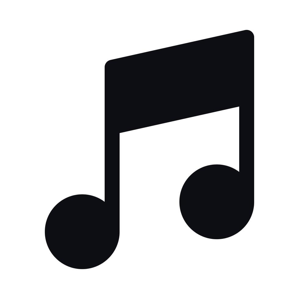música Nota icono - musical símbolo vector
