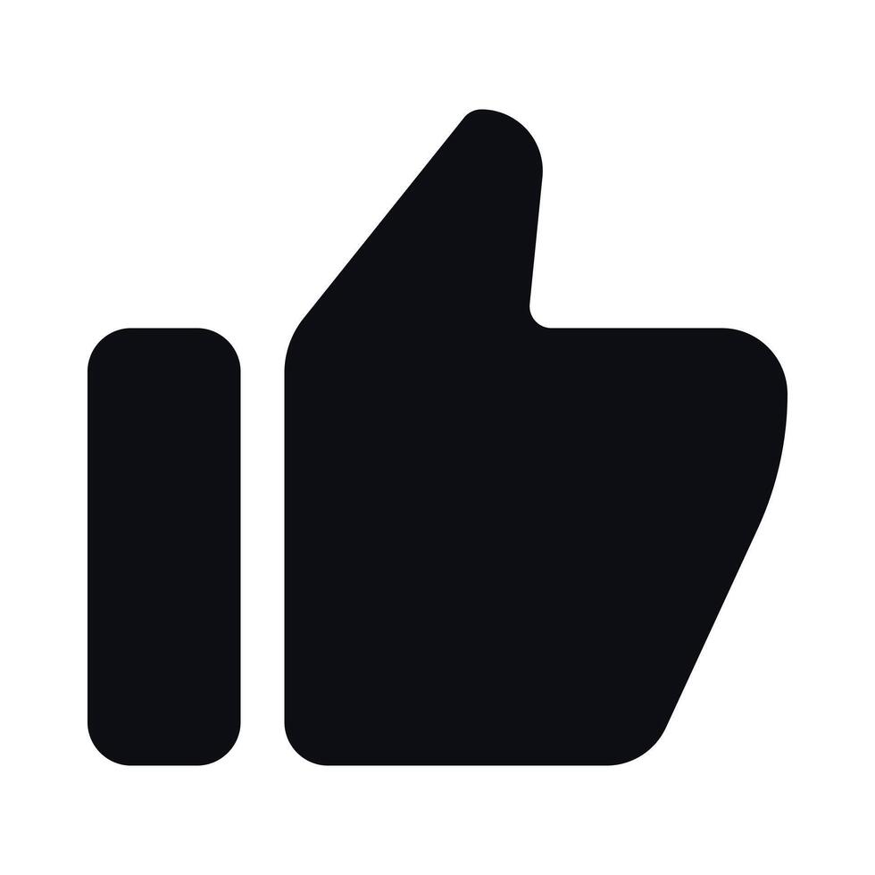 Thumbs Up Icon - Positive Approval Symbol vector